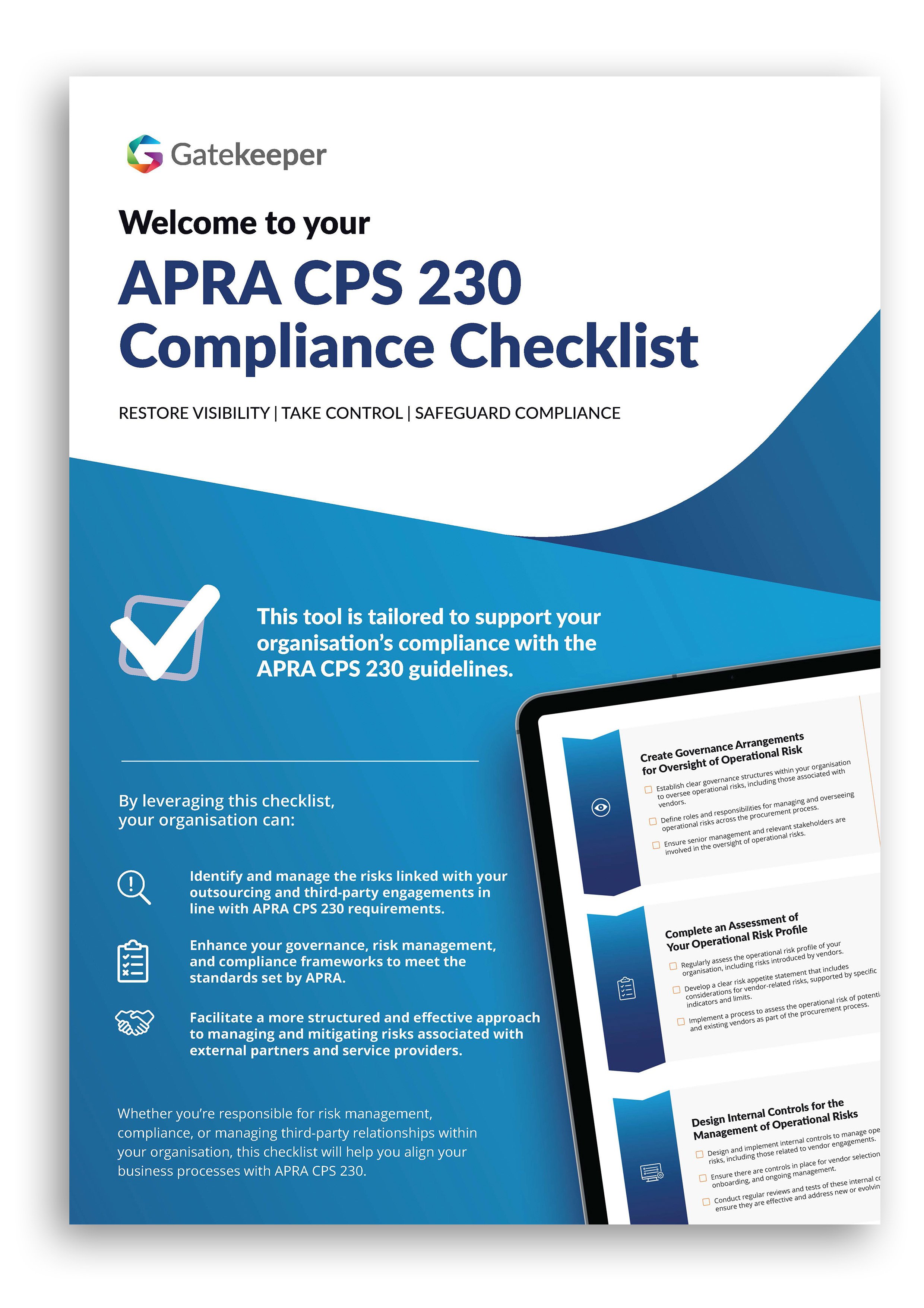 Preview image for APRA CPS 230 Compliance Checklist